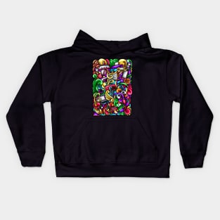 Electronic Doodle Illustration Kids Hoodie